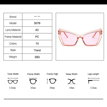 2020 nov modni prevelik polje sončna očala seksi klasičnih mačka oči dame sončna očala
