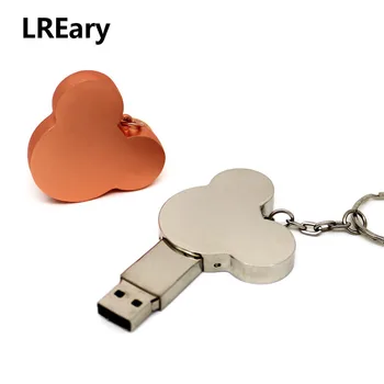 Vroče prodajo fashion kovinski Mickey ključek USB pen drive 4GB 8GB 16GB 32GB pomnilniško Disk 64GB pendrive u disk