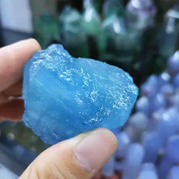 50 g Naravnih Akvamarin Mineralnih Specime surovega kamna za kristalno reiki zdravljenje