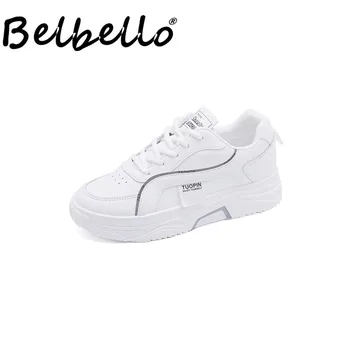 Belbello Beli čevlji študentk vroče prodati Superge Dihanje Vsestranski Ob posnetke za ženske čevlje Priložnostne čevlji