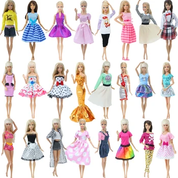 5 Kos / Veliko Ročno Mini Obleka Mešani Stil Poroka Stranka Nositi Krilo Čipke Obleke, Oblačila za Barbie Lutka Dodatki, Igrača za Otroke