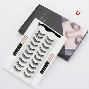 10 parov magnetni trepalnic CILIA priročno in učinkovito uporabo mink lase ročno izdelane magnetni trepalnice Pinceta eyeliner