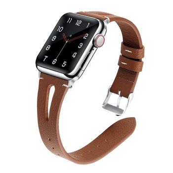 Trak za apple watch 4 band 44 mm 40 mm 42mm 38 mm correa iwatch serije 5/4/3/2/1 zapestnica Pravega Usnja watchband dodatki