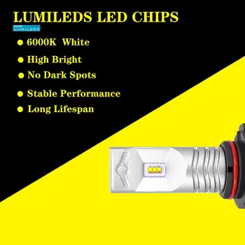 IJDM Super Svetla 6-SMD CSP 6000K Xenon Bela 9005 HB3 9006 HB2 LED Žarnice Za Avto Žarnice Luči za Meglo in Auto DRL Foglamp 12V