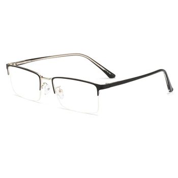 Poslovni Pol Platišča Kovinske Zlitine Moških Očal Okvir Očala Blagovne Znamke Oblikovalec Optičnih Očal Za Človeka Recept Očala M18046