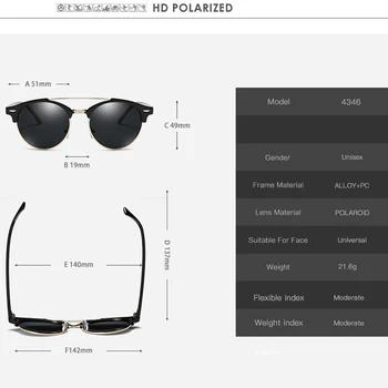 Moške Polarizirana sončna Očala Modni Retro Vintage Oblikovalec blagovne Znamke sončna očala za Ženska Roza Premaz Objektiv Dvojno Most Očala