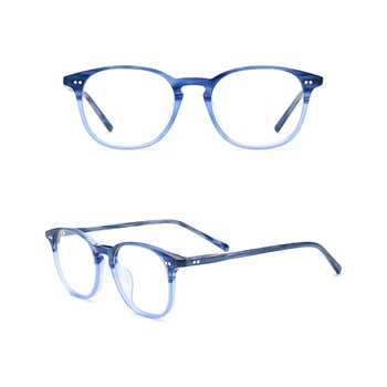 Reven Acetat Optičnih Očal Okvir Moških Retro Vintage Okrogle Očala Vojna Žensk Recept Očala Za Kratkovidnost Očala 19128