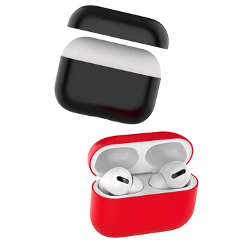 LINGCHEN Silikona Primeru Zaščitni ovitek za Apple Airpods pro TWS Bluetooth Slušalke mehki Silikonski Pokrovček Za Airpods Zaščitna