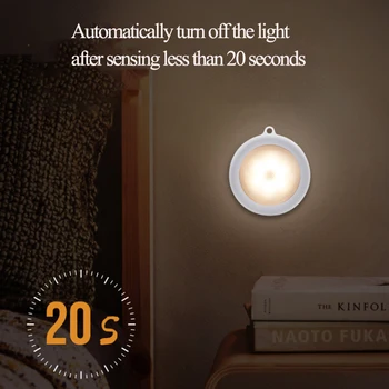 Smart PIR Senzor Gibanja LED Nočna Lučka za Brezžični Zaprtih prostorih Pod Kabinet Svetilka Za Omaro Stopnicah Badroom, Kuhinjo, WC Wc Stenska Svetilka