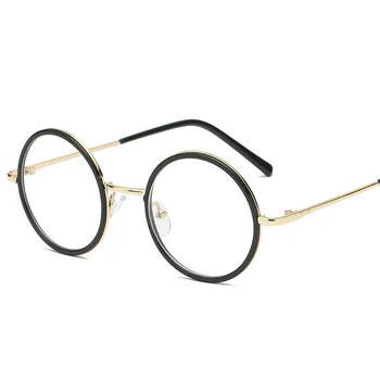 HBK Letnik Krog Okvir Očal je Krog Modnih Jasno Objektiv Nerd Geek Očala Retro Očala Krog Zlitine Pregleden Očala