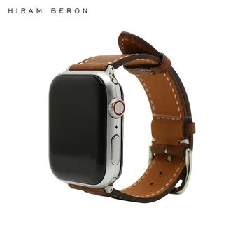 Polno Zrnasto italijanski rastlinsko strojeno usnje, usnjeni Trak Za Apple Watch Band Serie 5 4 SE 42mm watchband za iWatch Trak 40 mm 44 mm