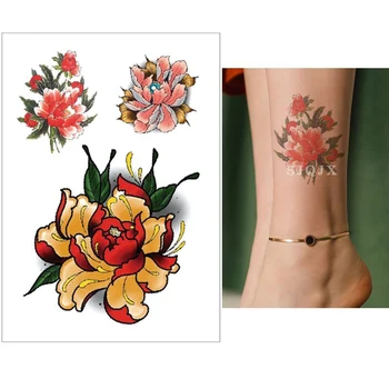 Črna začasno ponaredek tattoo nalepke angel božanstvo akvarel cvet Kitajski kung fu Bruce lee Moške tatoo ženske body art tattoo