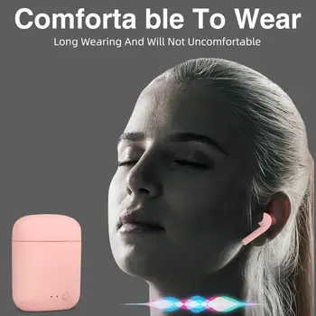 DIFODA Bluetooth 5.0 Slušalke TWS Mat Macaron Čepkov Z Mic Polnjenje Box Slušalke Brezžične HeadphonesMini-2 Brezžični TWS