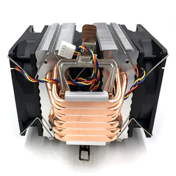 CPU Hladilnik, Ventilator za Hlajenje AMD 1155 1366 Splošne 6 Toplotne Cevi CPU Fan 4-Žice za Nadzor Temperature Brez Svetlobe, Sam Fan