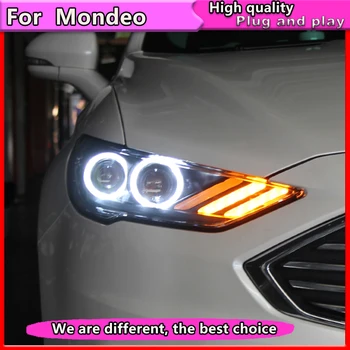 Avto Styling za Ford Mondeo 2016-2018 LED Žarometov za Nove Fusion Glavo Svetilka Dinamičen zavoj signal LED DRL Bi-Xenon HID