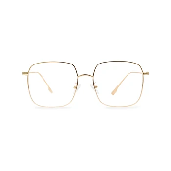Sončna očala ženske moški kvadratnih očala, optično kovinski velik okvir jasno leče blagovne znamke oblikovalec stekla uv400