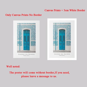 Modra Vrata, Caldas Da Rainha na Portugalskem Plakatov in Fotografij Nordijska Platno Slikarstvo Stenske Slike Za dnevno Sobo Sodoben Dom Dekor