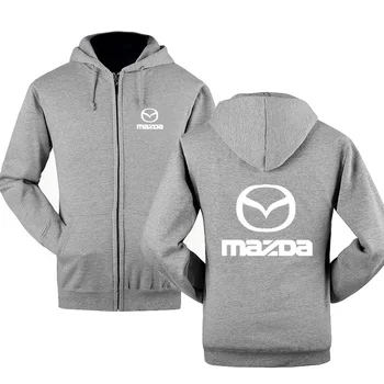 Nova Moda Mazda Avto Logo Majica S Kapuco Moških, Ki So Hoody Pomlad Jesen Runo Bombaž Zadrga Jakno HipHop Harajuku Moška Oblačila