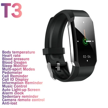 Termometer Pametno Gledati Moški Ženske Telesne Temperature, Merjenje Srčnega utripa, Krvnega Tlaka, Spremljanje Push Sporočilo Za Android IOS