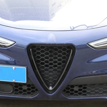 2Pcs Ogljikovih Vlaken Slog ABS umetne mase Žar Dekoracijo Okvir Trim za Alfa Romeo Stelvio 2017 2018 Deli
