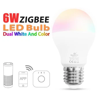 ZIGBEE Žarnice E27 6W 12W E26 Sijalka RGB, Dual Bela Zigbee Smart Lučka App Nadzor LED Žarnice, 110V AC 220V 230V Zigbee ZLL Povezava
