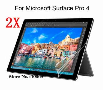 Jasno Tablet LCD Film Screen Protector Za Microsoft Surface Pro 4 Pro4 Okrepljeno Zaščito Ultra tanek Film 2pcs v 1 paket