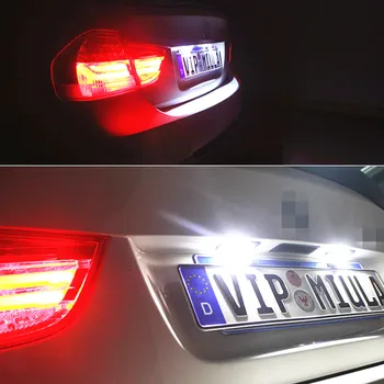 2pcs Full Led Bele Tablice Luči Avtomobila, Število Svetilke Nastavite Sklopi za Mercedes-Benz W203(5D)Wanon/W211/W219