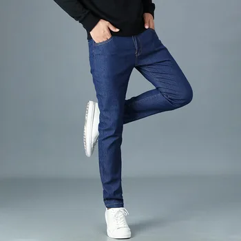 Jeans Za Moške 2021 Hlače Moški Modra Športna Moda Hlače Naravnost Celotno Dolžino Pomlad Poletje Sweatpants Denim Ulične Slim