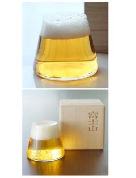 Ustvarjalne Fujiyama Stekla Visoko Borosilicate Stekleno Skodelico Piva Stekla Tarnajo Stekla Tongmu Darilne Škatle za Vino, Viski, Pivo, Sok, Žganje