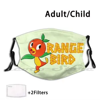 Vintage Oranžni Ptič Masko DIY Stroj Filter Pm2.5 Usta Trending Oranžni Ptič Svetu Florida Pomaranče Oranžni Ptič