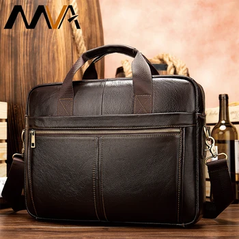 MVA moške aktovki/pravega Usnja messenger bag moški usnje/poslovni prenosnik pisarna torbe za moške aktovke moške torbe 8572