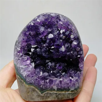 1 pc 260-1000g tog kakovosti hote uruguary temno vijolični ametist gruče naravnih ametist geode čakro kristalno dekoracijo