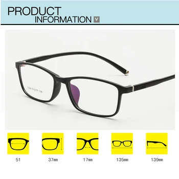Novo TR90 Kratkovidnost Očala lahka, prilagodljiva optični okvirji za očala Ženske ali Moški okvir moda recept Letnik očala