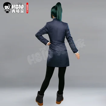 HSIU Anime Jujutsu Kaisen Cosplay Zenin Mai Maki Zenin oblačila Temno modra slim enotna