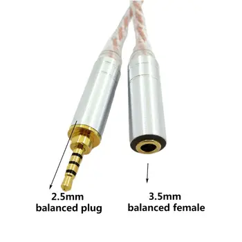HI-fi Bilance Avdio Kabel Moški 2,5 mm do 3,5 mm 4.4 mm Ženski Slušalke, Line Adapter PXPE