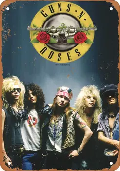 Guns N' Roses Tin Prijavite Letnik Steni Plakat Retro Železa Barvanje Kovinske Plošče, Pločevine za Bar Cafe Garaži Doma Darilo za Rojstni dan, Poroko