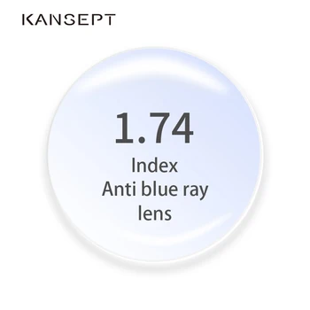 1.74 Indeks Anti-Blue Ray Recept Leče Aspherical Računalniškega Strokovnjaka Leče Z Anti-Sevanje Optični Kratkovidnost Daljnovidnost M
