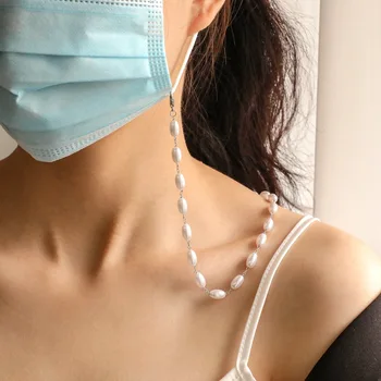 Biseri Masko Verige Za Ženske Do Leta 2020 Masko Vrvica Za Opaljivanje Tega Simulacije Pearl Dolge Verige Ogrlice Darila Stranka Nakit Dodatki Vratu Traku