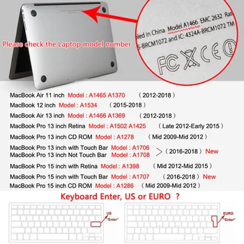 Ruski NAS Vnesite Tipkovnico Pokrov za Mid 2009-Mid MacBook Pro 13 15 palčni Retina/CD-ROM-A1502 A1425 A1278 A1398 A1286