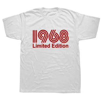 1968 Limited Edition Smešno Grafični T-Shirt Mens Poletje Slog, Moda Kratke Rokave Prevelik Ulične T Srajce