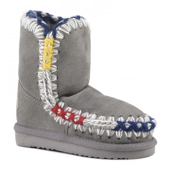 Moug zimski čevlji ženske snow škornji original eskimo 24 obliž mix ročno ovčje kože platformo dame gleženj škornji