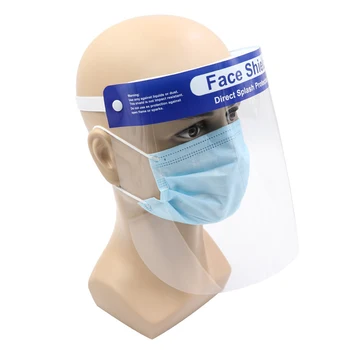 Varno Zaščito pred virusi, Pregleden obrazni Ščitnik Zaslona Izmenljive Anti-prah Anti-kapljico Spittle Sline Polno sprednji Pokrov Vedro Masko
