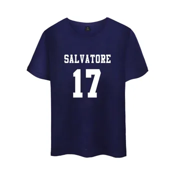 Salvatore 17 t-shirt Leto Rojstva Vampirske Dnevnike Mystic Pade Vrhovi Grafični t shirt Tumblr tshirt za Moške, Ženske blagovne znamke oblačil