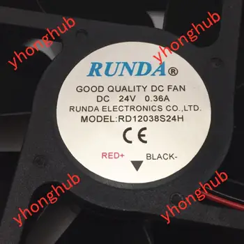 RUNDA RD12038S24H DC 24V 0.36 A 120x120x38mm 2-žice Strežnik Hladilni Ventilator