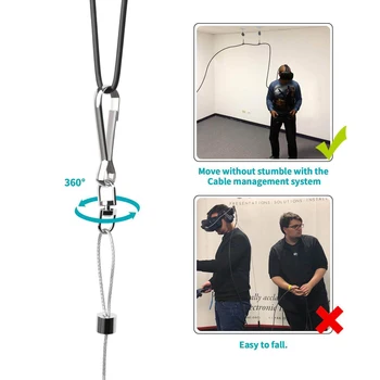 VR Kabel Upravljanje Sistema Kavljem Vijak za HTC Vive/Oculus Rift/PSVR/Samsung Odyssey Strop Škripec Sistem VR Stekleni Dodatki