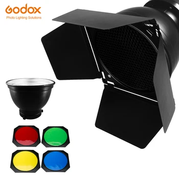 Godox BD-04 Skedenj Vrata Satja Mreža 4 barvni Filter + Bowens Gori Standard Reflektor za Studio Flash