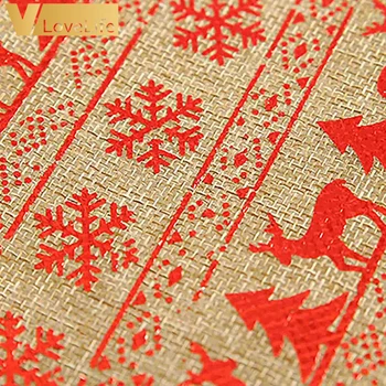 Novo Leto Je Natisnjena Namizni Tekač Božič Elk Snežinka Natisnjeni Tabela Krpo Kritje Zastavo Jedilnico Prtom Božič Stranka Dekor