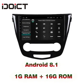 IDOICT Android 8.1 Avto DVD Predvajalnik, GPS Navigacija Multimedia Za Nissan Qashqa Lopov Radio 2016 avtomobilski stereo sistem