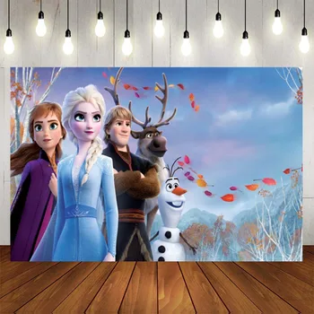 Novo 120*80 cm Disney Zamrznjene Risanka Ozadju Rojstni dan Dobave, Božični Okraski Fotografija Okolij Vinil Krpo