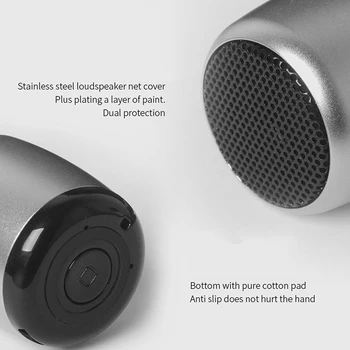 NOVO TWS BM3 Kovinski Super Mini Brezžični Bluetooth Zvočnik Prenosni Majhen Žep Velikost s Selfie Daljinski upravljalnik Mikrofon Vrvica za opaljivanje tega